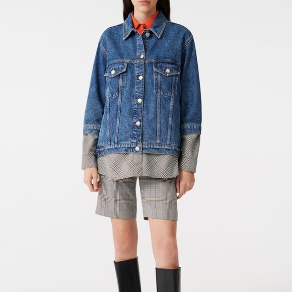 Maje DENIM TROMPE L’OEIL JACKET - Picture 2 of 16